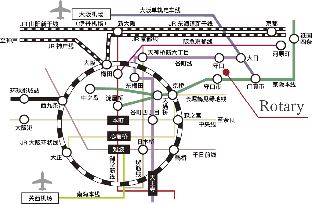 民泊STAY大阪　路线图