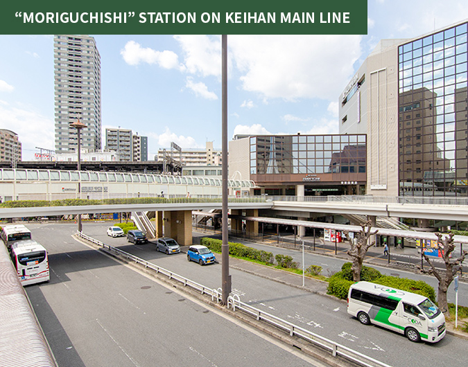 Moriguchishi Station on Keihan Main Line